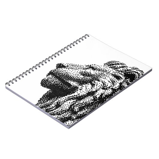 王室のなライオンC64のスタイル手描きのピクセル芸術 ノートブック (左側)