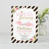 王室のな優良さの誕生日のパーティの招待状 招待状 (スタンド正面)