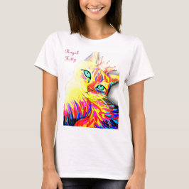 王室のな子猫レディース上 Tシャツ