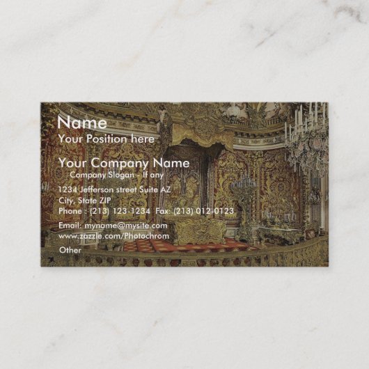 王室のな寝室、Herrenchiemseeの城、上部のBavari 名刺 (正面)