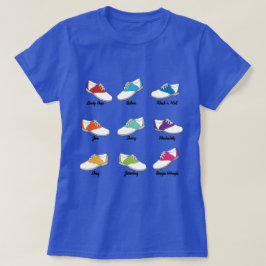 王室のな振動ダンスのタイプとの色のサドルシューズ Tシャツ