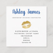 王室のな水彩画のLipSenseの名刺 スクエア名刺 (裏面)