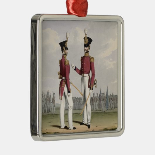 王室のな海兵隊員の佐官は、2つをからのめっきします メタルオーナメント (右)