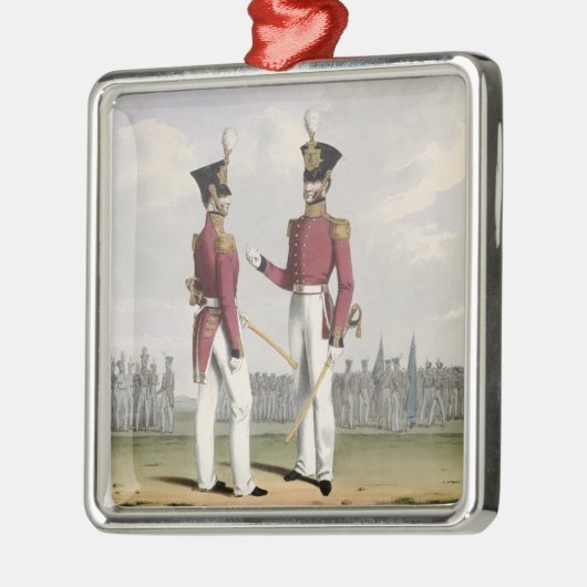 王室のな海兵隊員の佐官は、2つをからのめっきします メタルオーナメント (左)