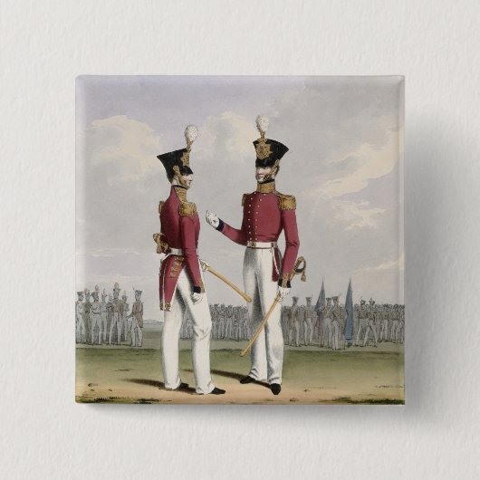 王室のな海兵隊員の佐官は、2つをからのめっきします 缶バッジ (正面)