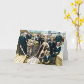 王室のな海軍展覧会の1891年のヴィンテージのヘルメットのダイバー カード (黄色い花)