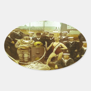 王室のな海軍展覧会1891の幻灯のスライド 楕円形シール