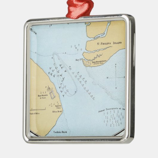 王室のな港の海軍攻撃そして捕獲の計画 メタルオーナメント (左)