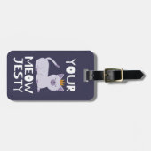 王室のな猫のおもしろいなしゃれ|あなたのMeowjesty ラゲッジタグ (正面横)
