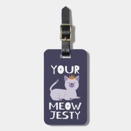 王室のな猫のおもしろいなしゃれ|あなたのMeowjesty ラゲッジタグ