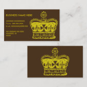 王室のな王冠のグラフィック 名刺 (正面/裏面)