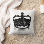 王室のな王冠のシルエットの枕エリザベス女王二世 クッション (ブランケット)