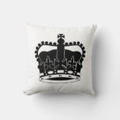 王室のな王冠のシルエットの枕エリザベス女王二世 クッション (正面)