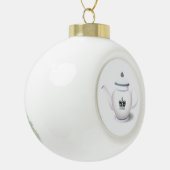 王室のな王冠の英国のティーポットのクリスマスのオーナメント セラミックボールオーナメント (左)