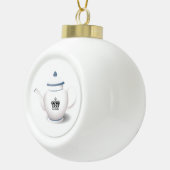 王室のな王冠の英国のティーポットのクリスマスのオーナメント セラミックボールオーナメント (右)