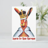 王室のな王冠(王位へのノウサギ)を身に着けているノウサギ カード (スタンド正面)