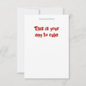 王室のな王冠(王位へのノウサギ)を身に着けているノウサギ カード (裏面)