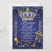 王室のな王子男の赤ちゃんのシャワーの招待状 招待状 (正面)