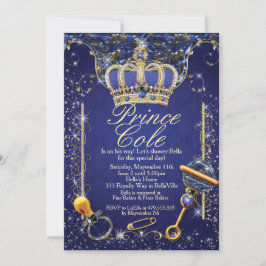 王室のな王子男の赤ちゃんのシャワーの招待状 招待状