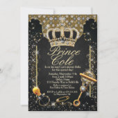 王室のな王子男の赤ちゃんのシャワーの招待状 招待状 (正面)