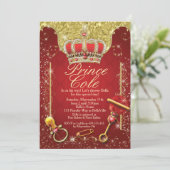 王室のな王子男の赤ちゃんのシャワーの招待状 招待状 (スタンド正面)