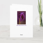 王室のな紫色のクリスマスカード シーズンカード (裏面)