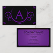 王室のな紫色の洗練 名刺 (正面/裏面)