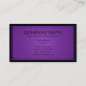 王室のな紫色の洗練 名刺 (裏面)