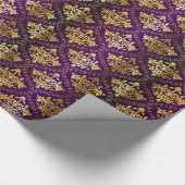 王室のな紫色及び金ゴールドの包装紙 ラッピングペーパー (角)
