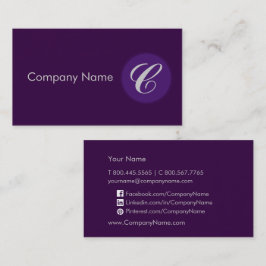 王室のな紫色 名刺