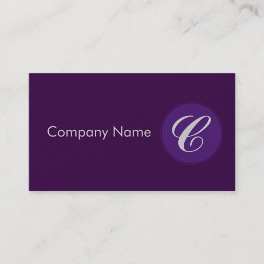 王室のな紫色 名刺 (正面)