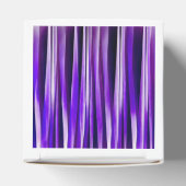 王室のな紫色、薄紫および銀製のStripyパターン フェイバーボックス (上部)