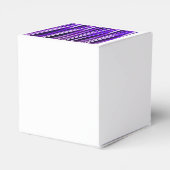 王室のな紫色、薄紫および銀製のStripyパターン フェイバーボックス (裏面サイド)
