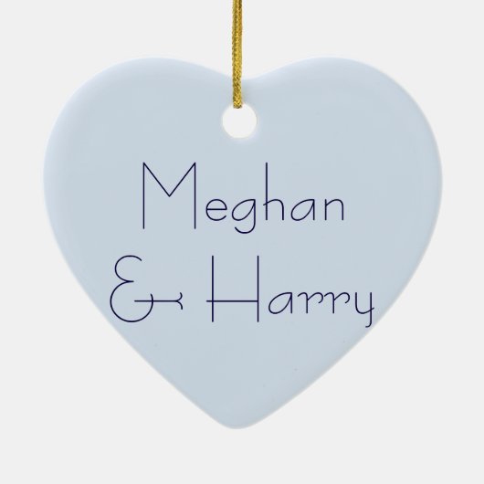 王室のな結婚式のイギリスおよび米国旗のハート セラミックオーナメント (裏面)