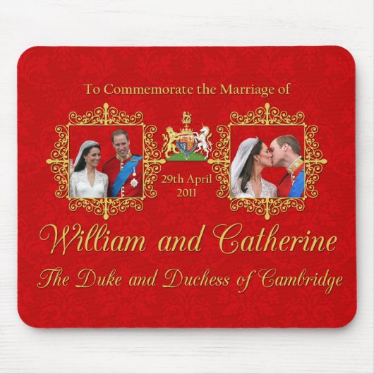 王室のな結婚式ケンブリッジの公爵そして公爵夫人 マウスパッド (正面)