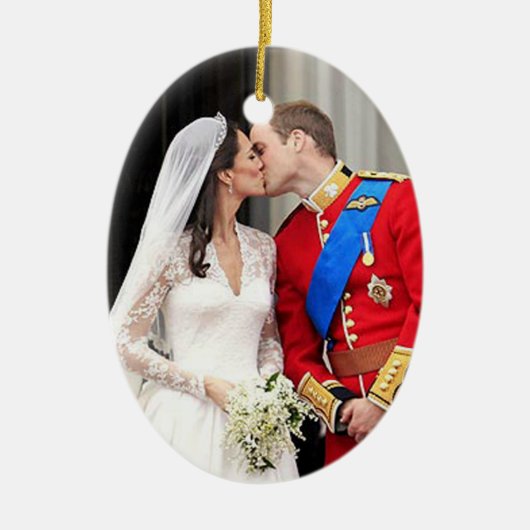 王室のな結婚式 セラミックオーナメント (正面)