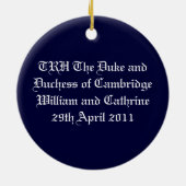 王室のな結婚式 セラミックオーナメント (裏面)