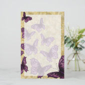 王室のな蝶(すみれ色) 便箋 (スタンド正面)