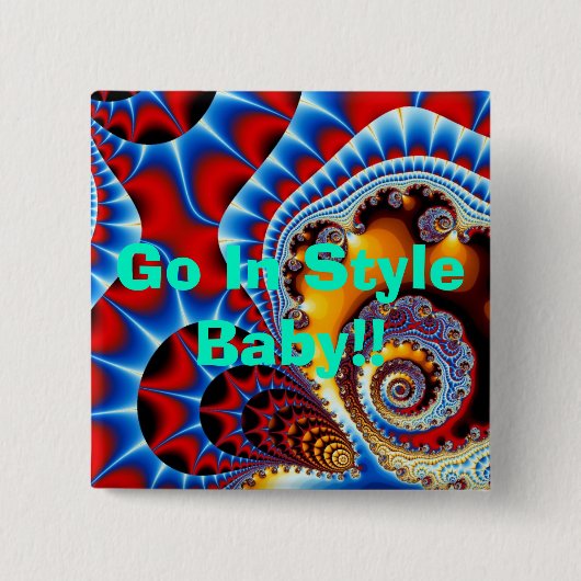 王室のな螺線形の効果はスタイルのベビーで、入ります!! 缶バッジ (正面)