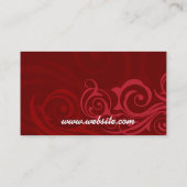 王室のな赤は花模様カット渦巻きます 名刺 (裏面)