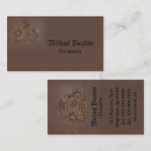 王室のな頂上の~の名刺の豪奢な青銅色のロゴ 名刺 (正面/裏面)