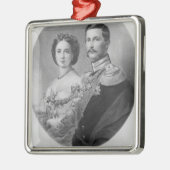 王室のな高度の結婚式ポートレート メタルオーナメント (左)