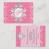 王室のな311-Irianaダマスク織の盾ぽっちゃりした|は上がりました 名刺 (正面/裏面)