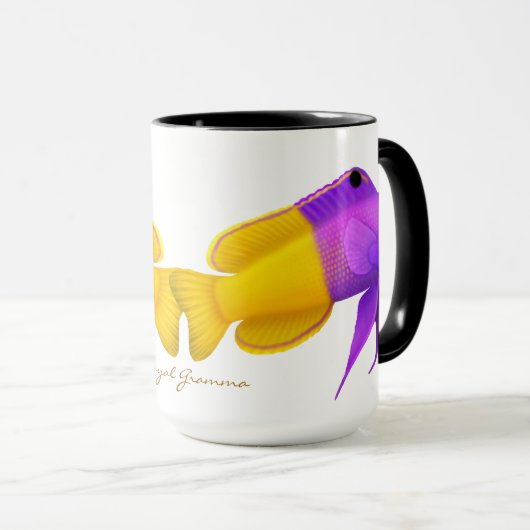 王室のなGrammaの珊瑚礁の魚のマグ マグカップ (正面右)