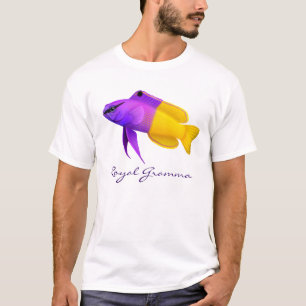 王室のなGramma Basslet礁の魚のTシャツ Tシャツ