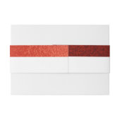 王室のの結婚赤い光沢のある腹部バンド 招待状ベリーバンド (裏面例)