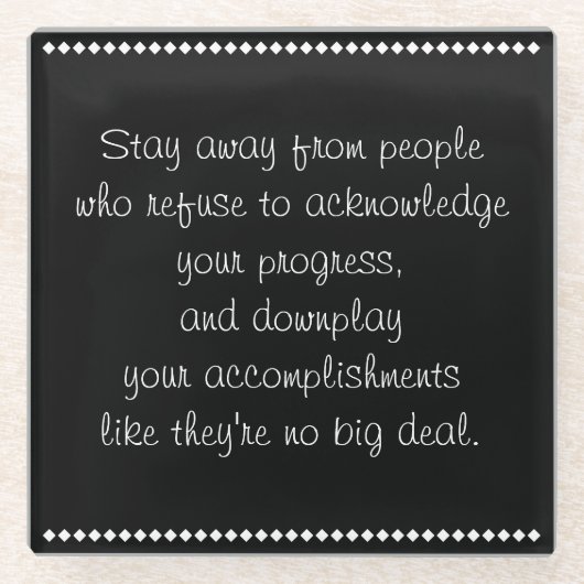 王室のアドバイス ガラスコースター (正面)