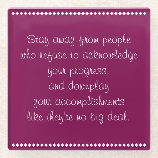 王室のアドバイス ガラスコースター (正面)