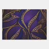 王室のアフロワックスパターン ラッピングペーパーシート (正面2)