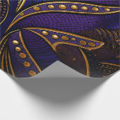 王室のアフロワックスパターン ラッピングペーパー (角)